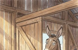 Joe and Larry had a very hard worker mule