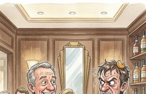 See that glass at the end of the bar?