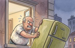 Suspicious of his wife’s fidelity, a man came home early and tore through the house, searching for evidence.