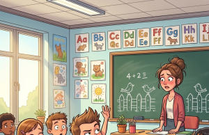 Little Johnny was sitting in class doing math problems