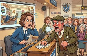 Angry Customer Cuts In Line And Demands A First Class Seat, Hilarious Airline Clerk Sets Him Straight