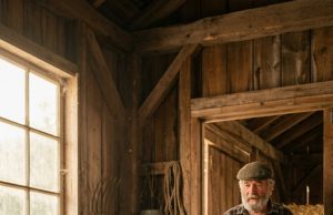 I was working on the edge of my property when I spotted a barefoot 7-year-old slipping through the tall grass behind my ranch. Driven by a sudden bad feeling, I followed him to an abandoned shed—and what I found inside changed my life forever.
