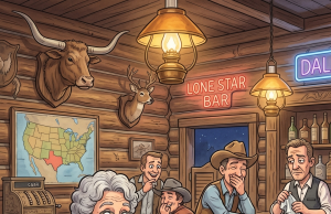 An Old Lady buying Boots for a Texan