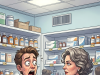 A nice, calm and respectable lady went into the pharmacy,