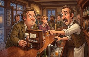 A Man Walks Into A Bar, Reaches Into His Pocket And Pulls Out A Little Man.