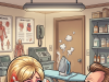 A blonde woman rushed into a doctor’s office looking absolutely miserable.