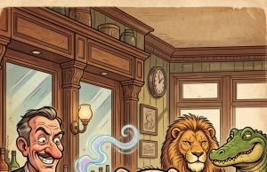 A pig walks into a pub.