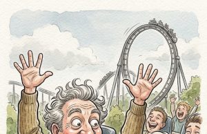 A man sat on the edge of the bed, watching his wife as she gazed at herself in the mirror.